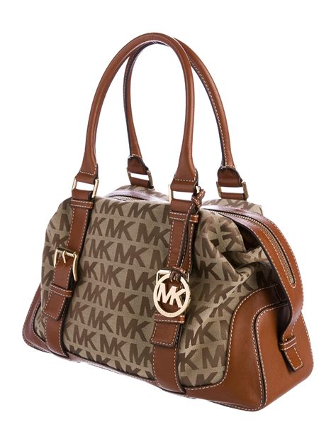 michael kors monogram bag|michael kors canvas shoulder bag.